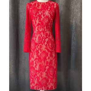Muggy London red long sleeve dress.
